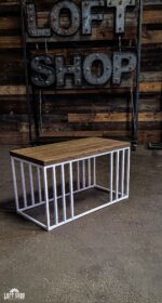 Loftowy stolik kawowy 3w1 - zdjęcie 3