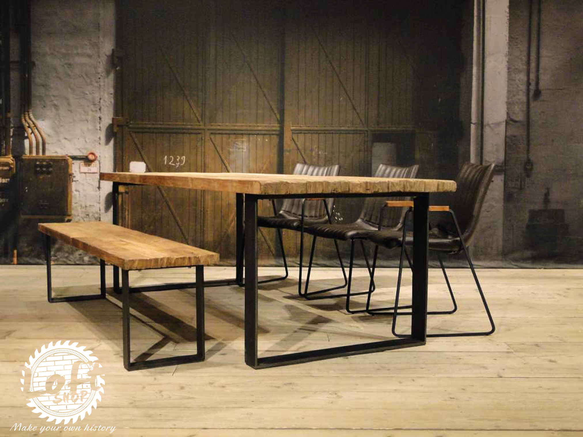 4 Industrial table ROOTS loft table - Image 1
