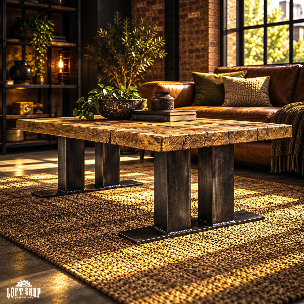 coffee_little_twin_1 Loftowy stolik kawowy ze stali i drewna Little TWIN | Loft Shop Manufacture - obrazek 1