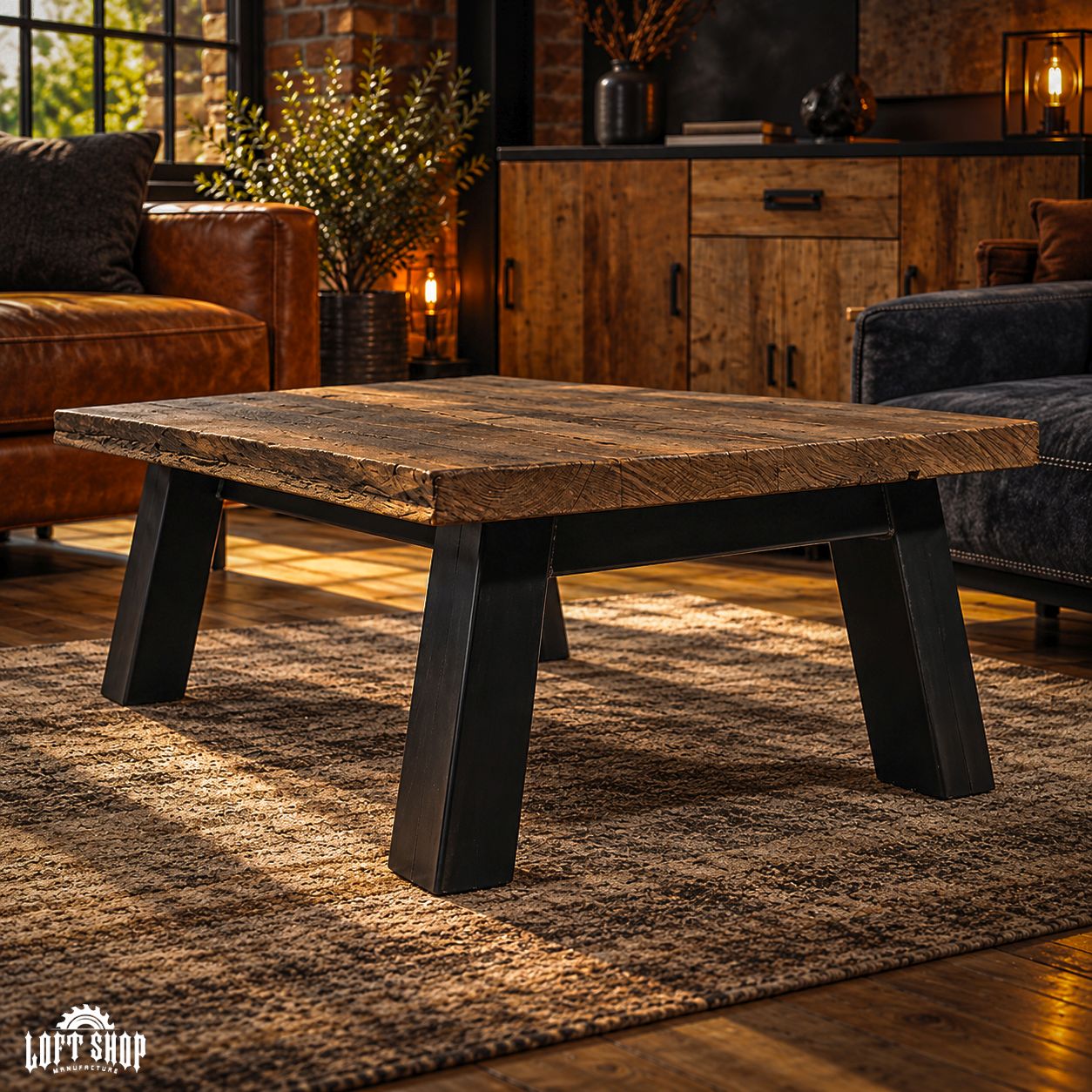 coffee_pi_1 Industrialny stolik kawowy Pi MINI – drewno i stal | Loft Shop Manufacture - obrazek 1
