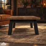 Industrialny stolik kawowy Pi MINI – drewno i stal | Loft Shop Manufacture - obrazek 2