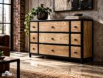 Komoda loftowa HIGHWAY 120 cm | Drewno i stal | Loft Shop Manufacture