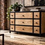 Komoda loftowa HIGHWAY 120 cm | Drewno i stal | Loft Shop Manufacture