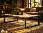 Stolik kawowy MONTREAL – drewno i stal | Loft Shop Manufacture