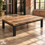 Loftowy stolik kawowy SMALL – drewno i stal | Loft Shop Manufacture - obrazek 2