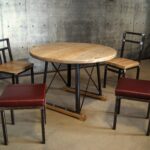 Industrial table NASSAU round loft table