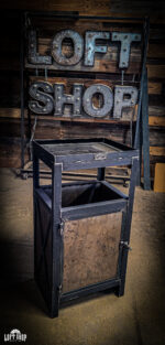 Stalowy kosz na śmieci w stylu industrialnym - Image 2