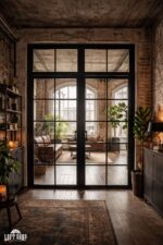 Drzwi loftowe stalowo-szklane na wymiar | Ręcznie robione