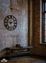 Loftowa szafka na buty ze stali i litego drewna SIMPLE - Image 2