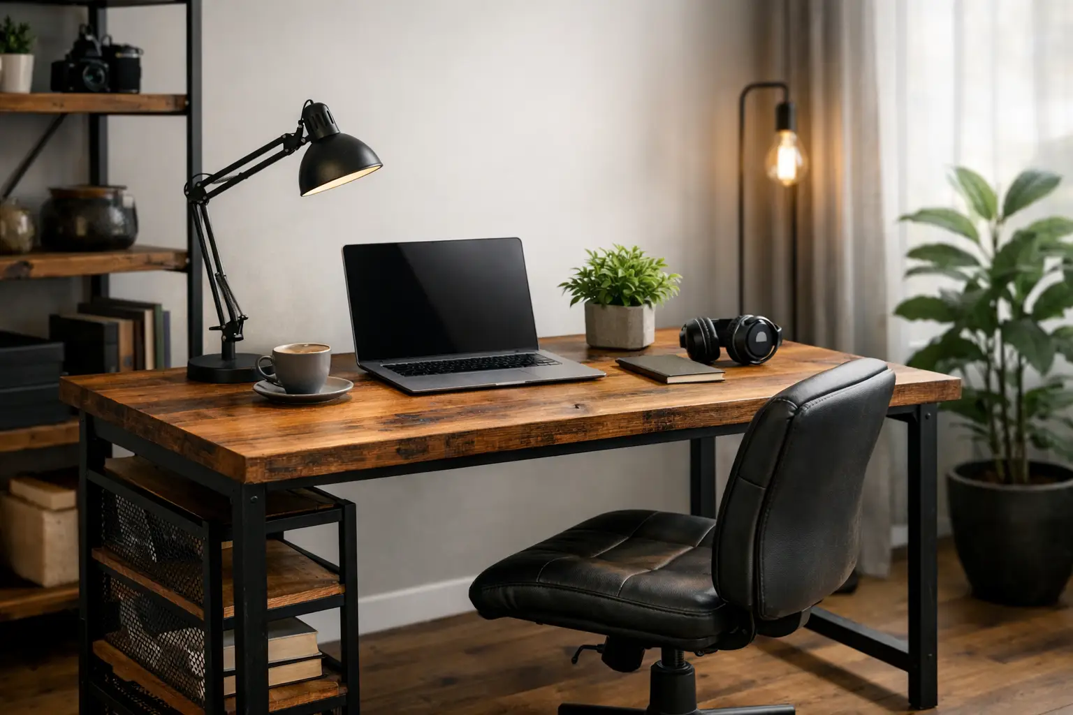 Biurko industrialne do home office w praktyce