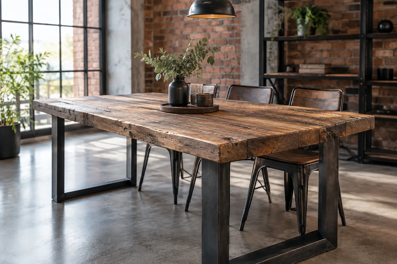 Stół industrialny ze starego drewna - jak wybrać