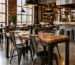 Wyposażenie restauracji loft, które pracuje latami